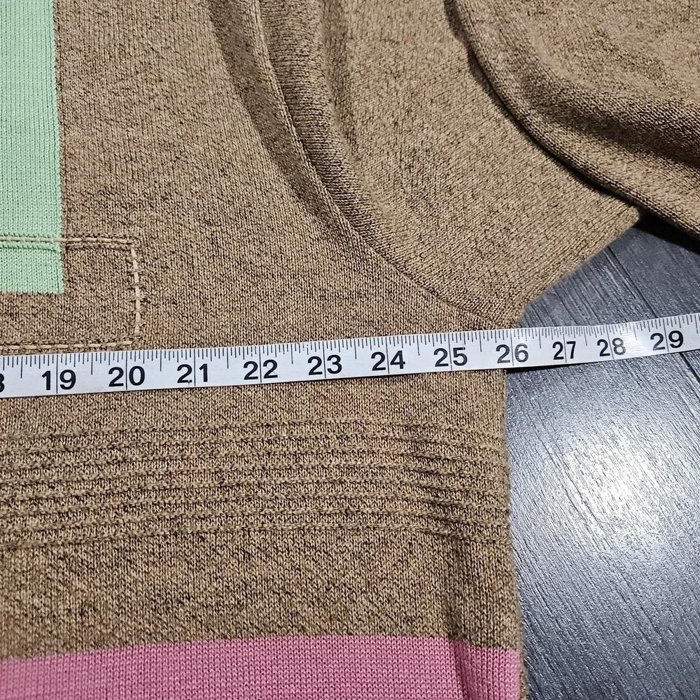 VTG St Croix Shop Knit Sweater Men‎ XL Tan Geometric Tennis Golf Preppy US Made